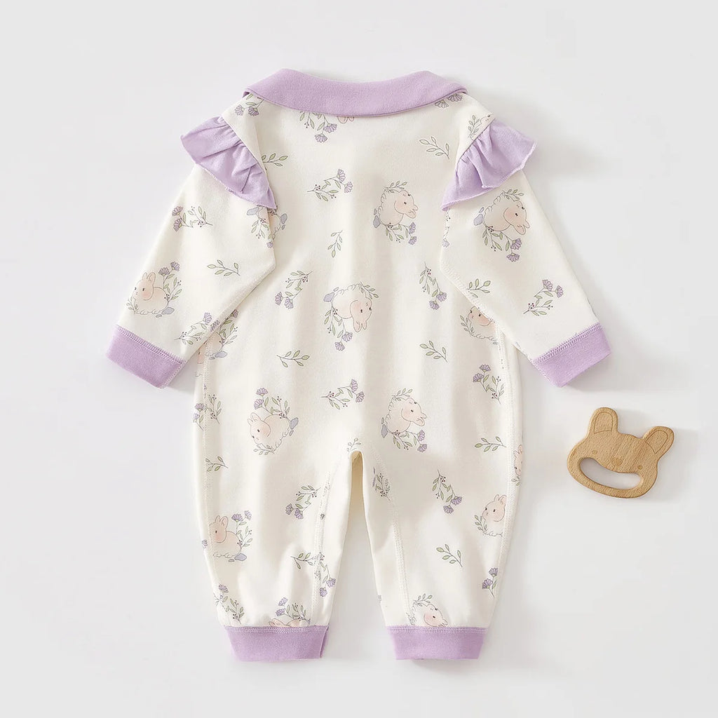 Soft Cotton Lace Baby Girl Jumpsuit – 0-18 Month