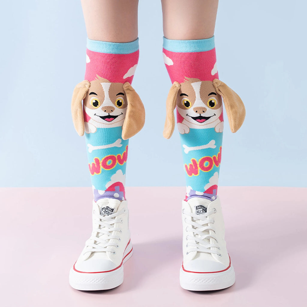 Cute Cartoon Animal Knee-High Socks for Kids