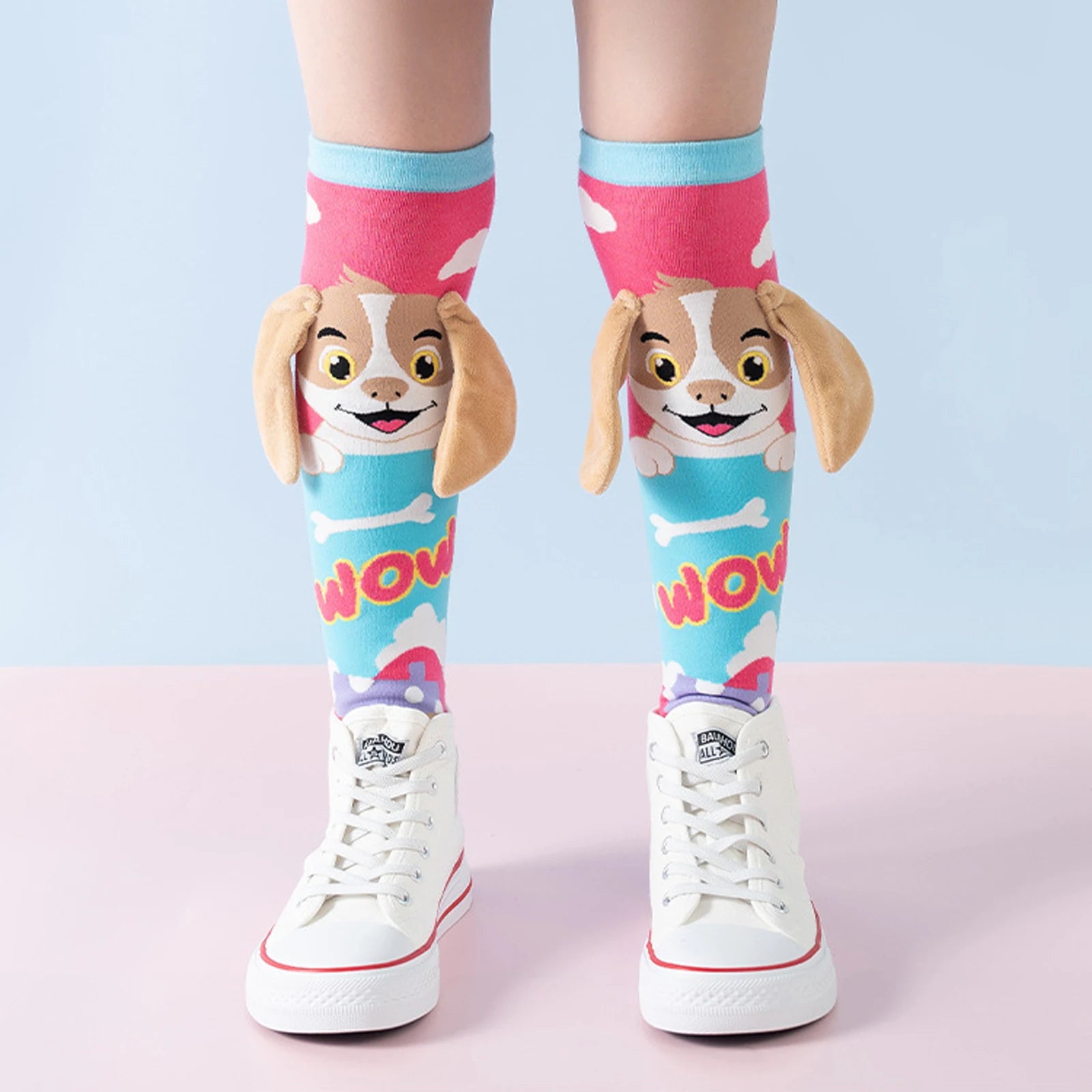 Cute Cartoon Animal Knee-High Socks for Kids