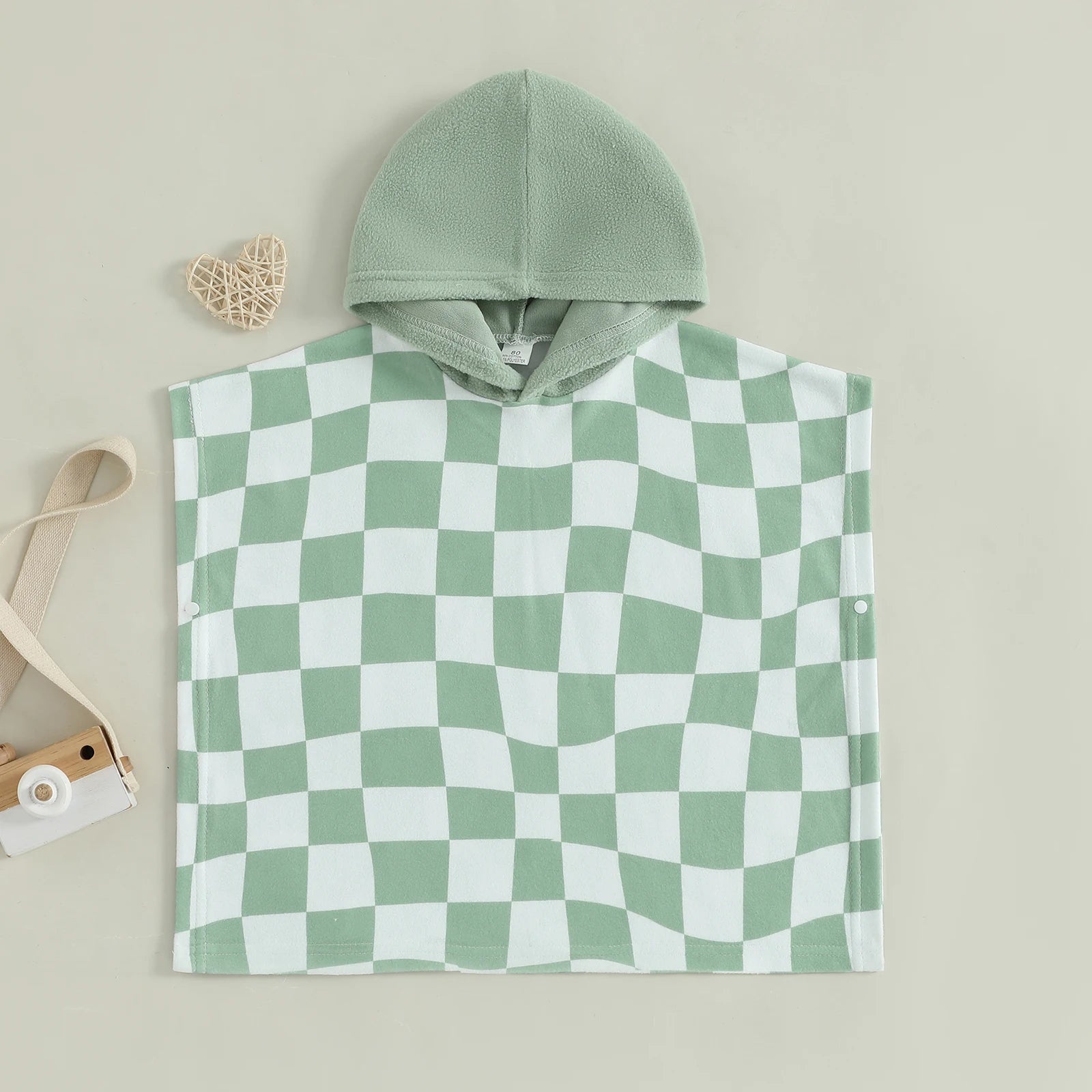 Kids Hooded Beach Poncho Towels Summer Swimwear