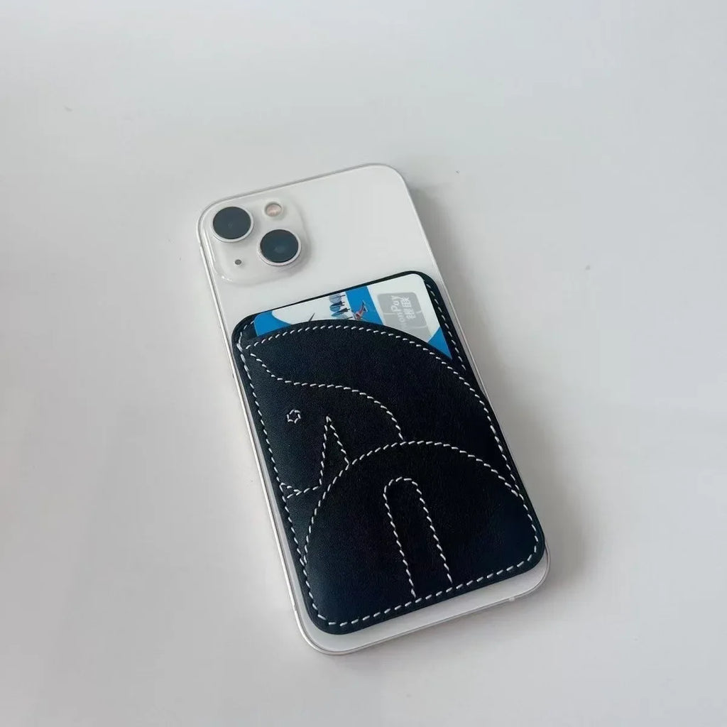 Mage Safe, Leather Card Holder Magnetic Phone Case ID Bag NFC Accessories, ID Card Storage Bag