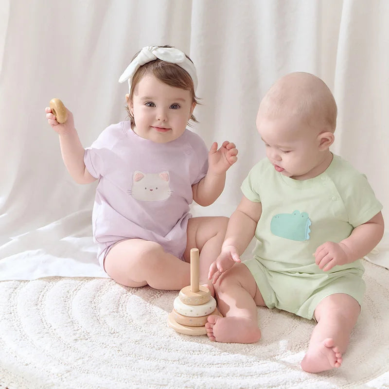 Dave Bella Brand Baby Short Sleeve Jumpsuit Romper Newborn Casual Cotton Comfortable
