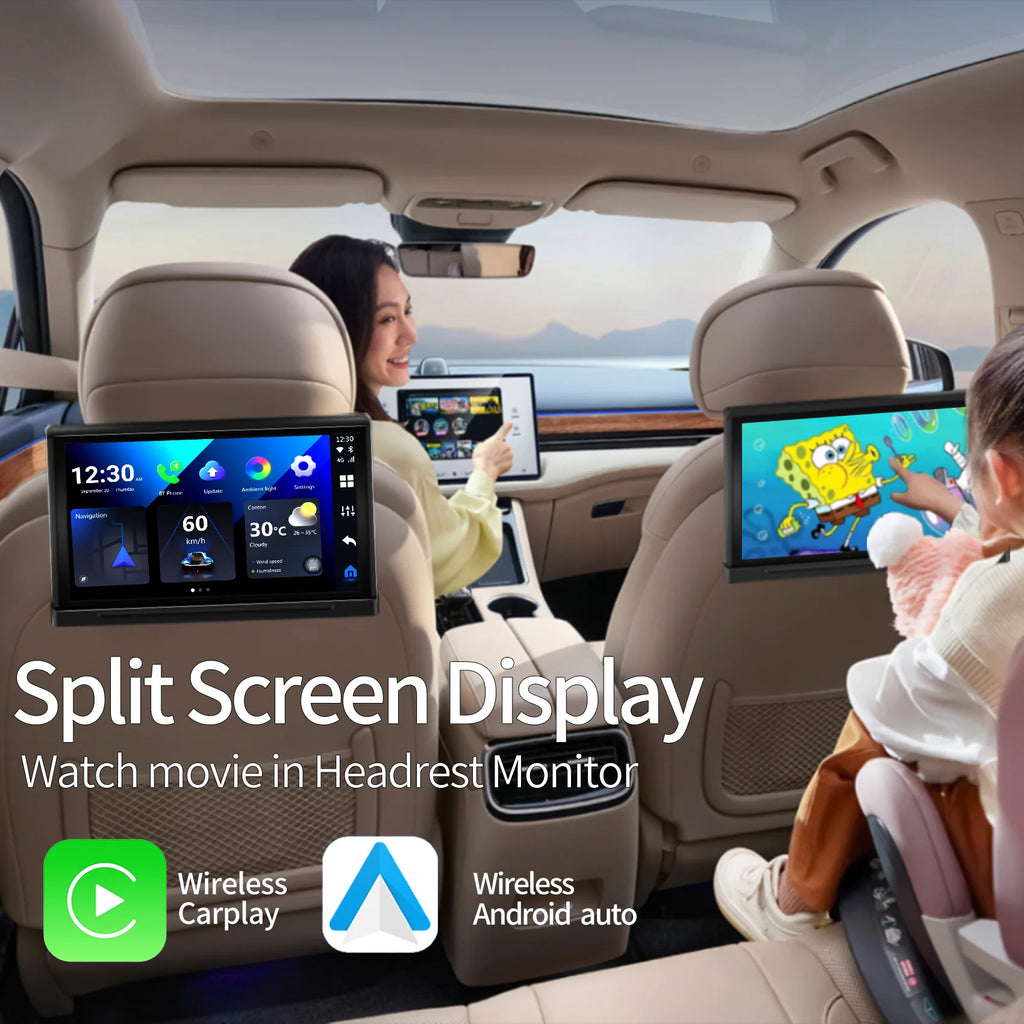 Android 12 UHULAMB Android Auto Wireless CarPlay AI TV Box QCM665 8-Core Split Screen 8+128G For Netflix YouTube Play Store BT