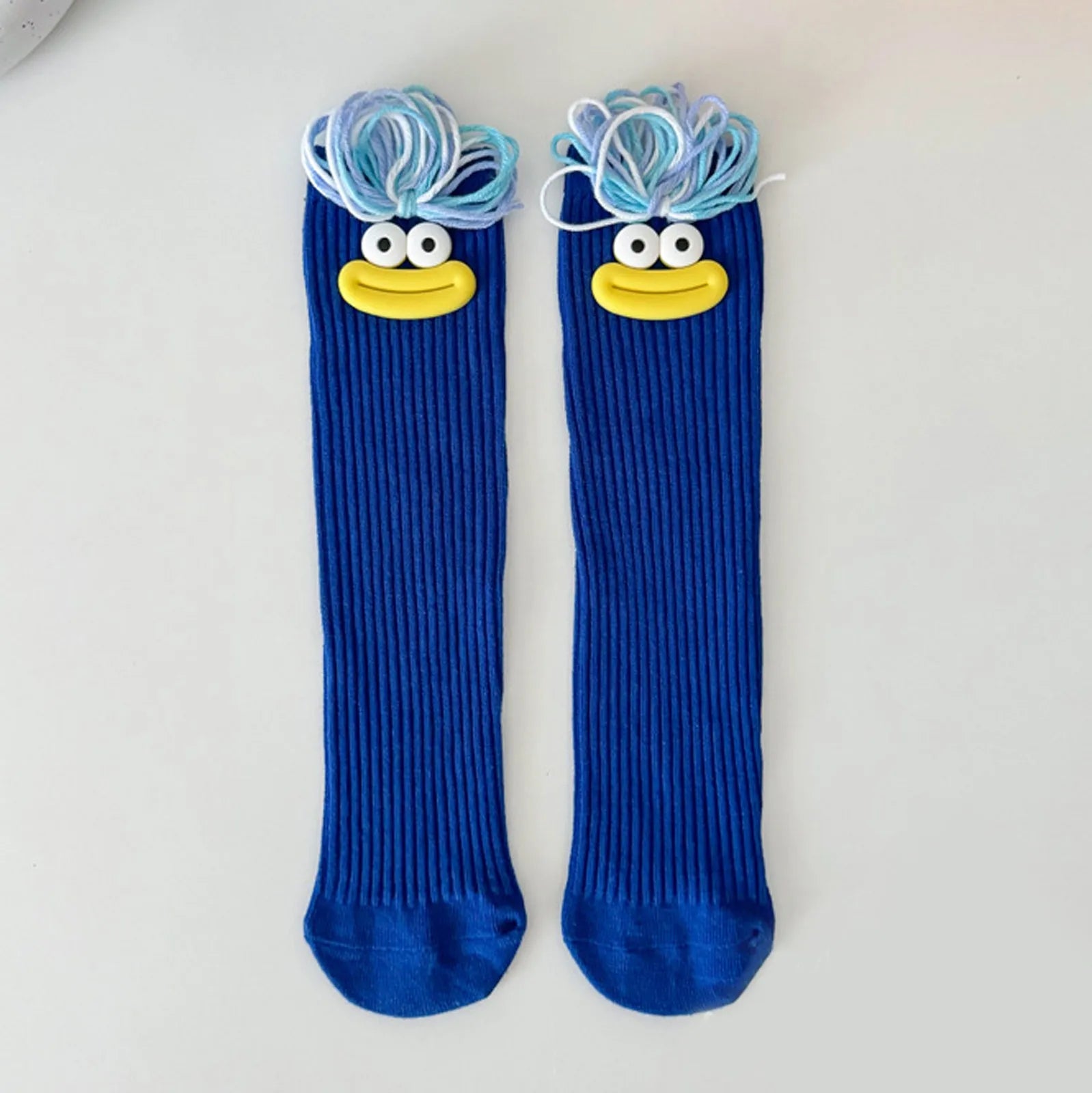 Sweet Girl Mid Length Kawaii Cartoon Colorful Big Mouth Braids Funny Long Socks Princess Baby Kids Cute Over Knee High Stockings