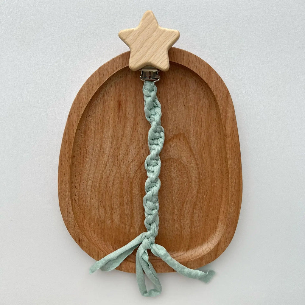 Woven Pacifier Clip with Star Charm