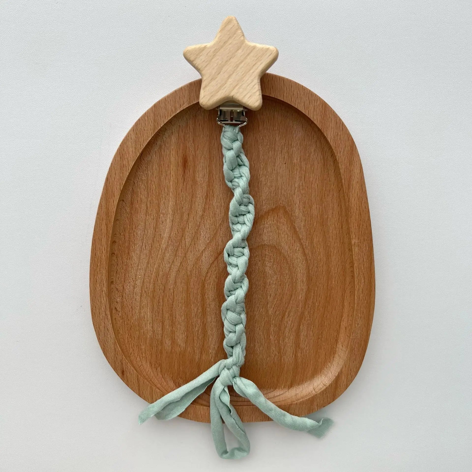 Woven Pacifier Clip with Star Charm