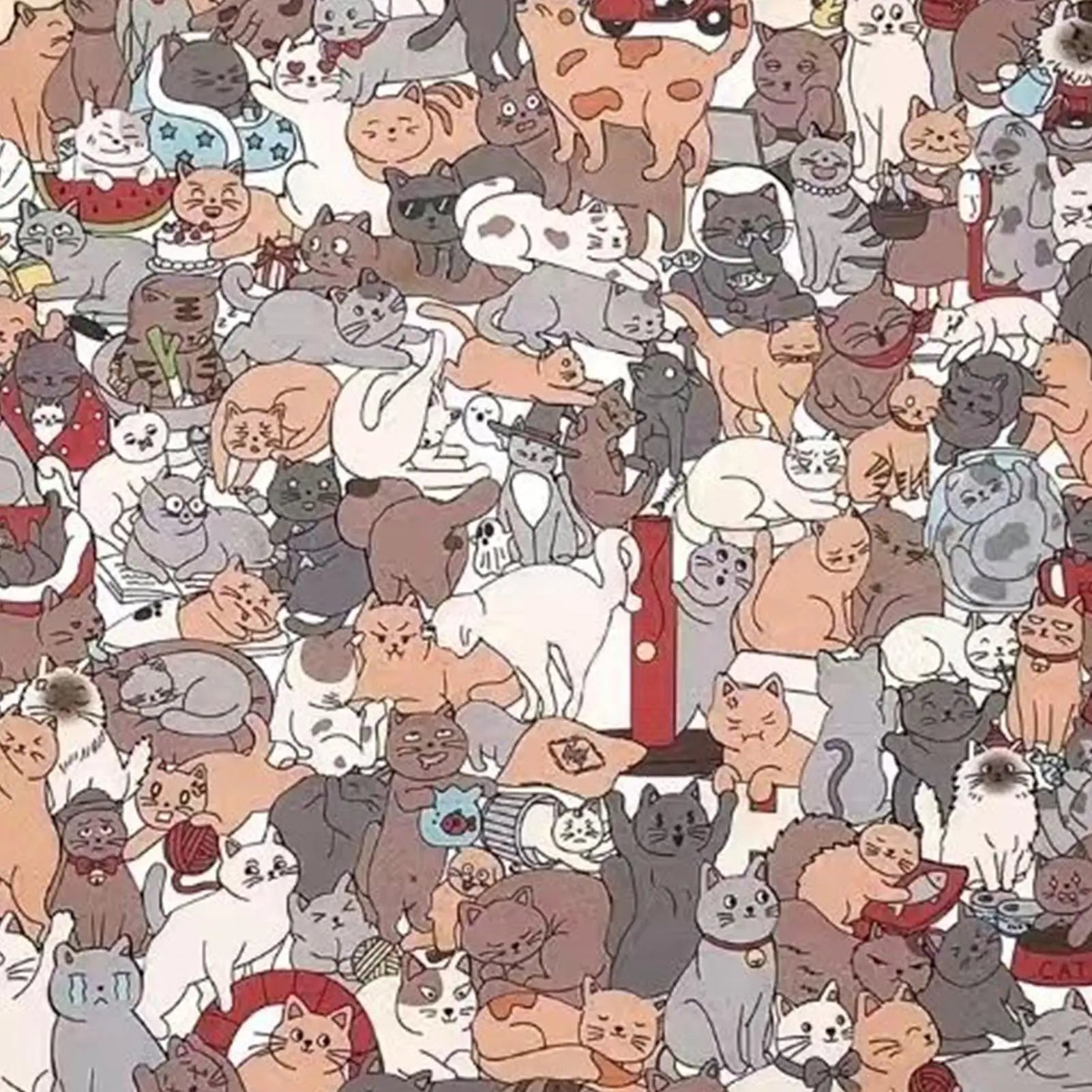 135 PC Cat-shaped Wooden  Puzzle Unique