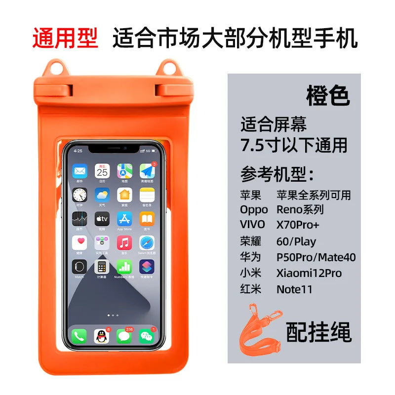 Waterproof Phone Case – Swimming & Diving Dry Bag 
 7.4 inch