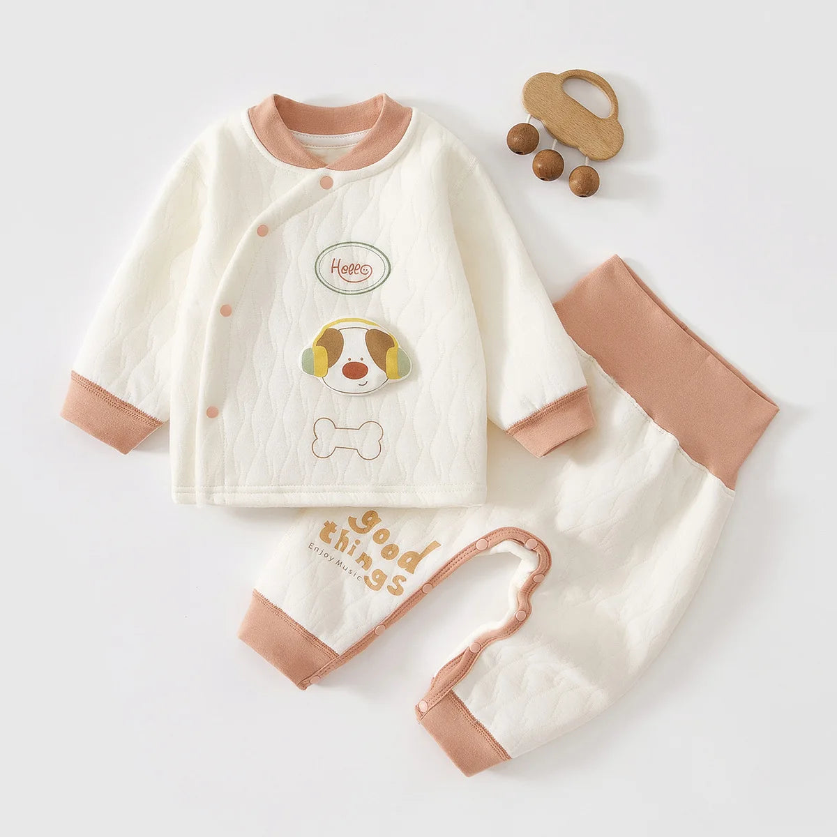 Cute Puppy Baby Outfit Set – Long Sleev