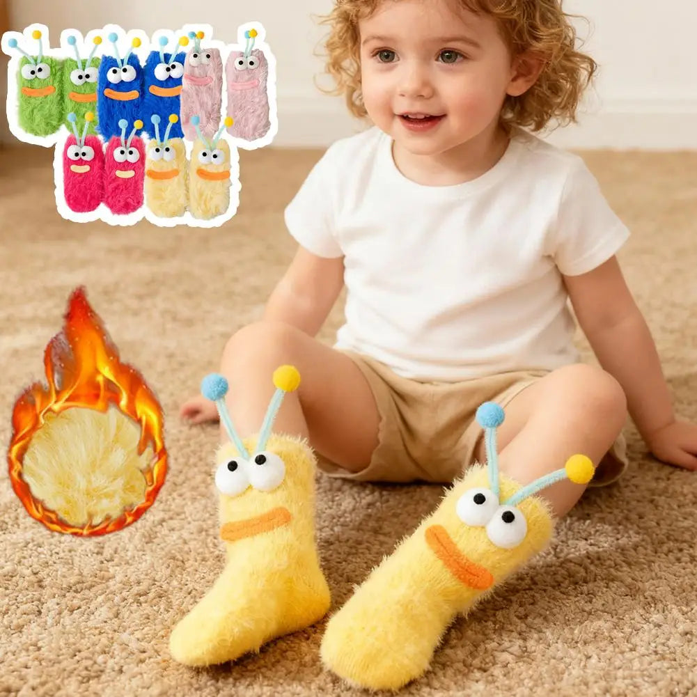 Kids Winter Cartoon Animal Socks – Warm & Thick
