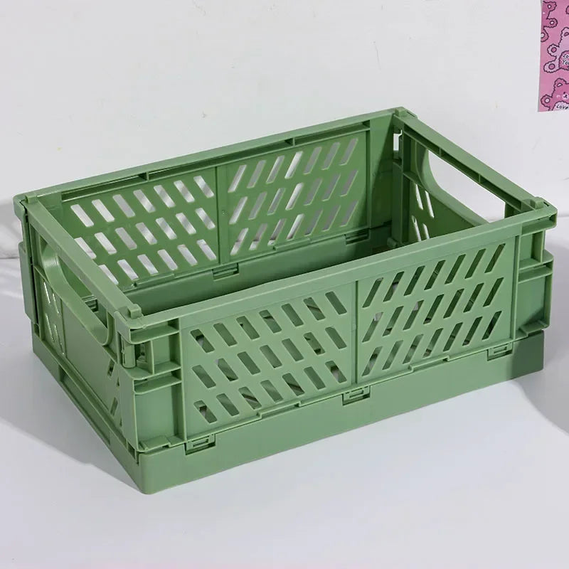 Foldable Desktop Storage Basket – Multi-Color Organizer Box