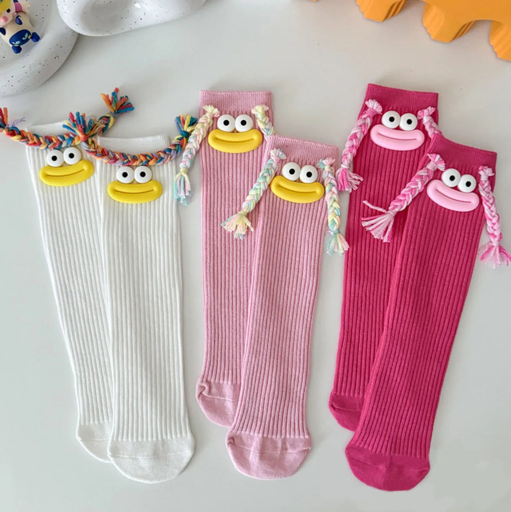 Funny Colorful Cartoon Knee-High Socks