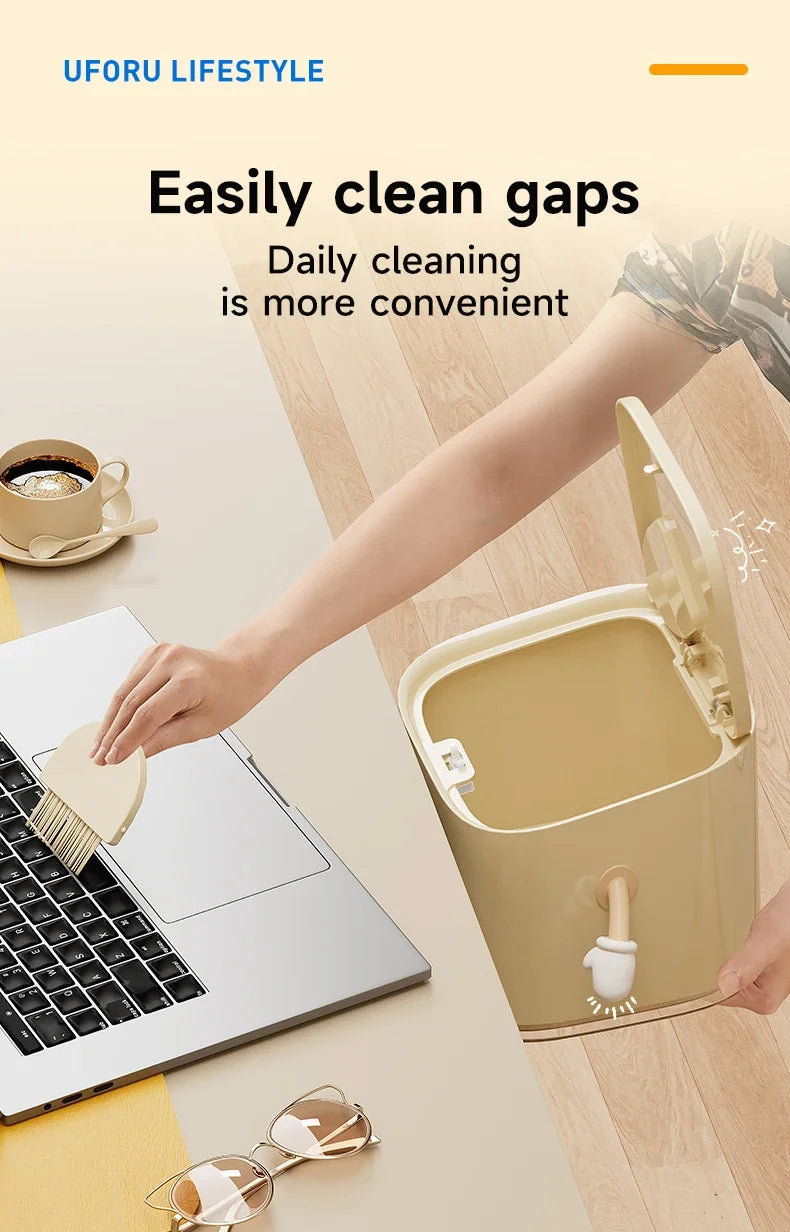 Modern Desktop Garbage Bin – Easy Press Lid Design