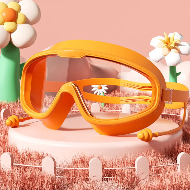 Goggles Large Frame Waterproof and Anti Fog Swimming
