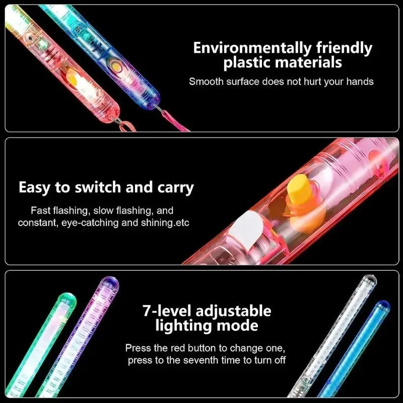 LED Glow Sticks Night Lighting Fiber Optic Birthdays