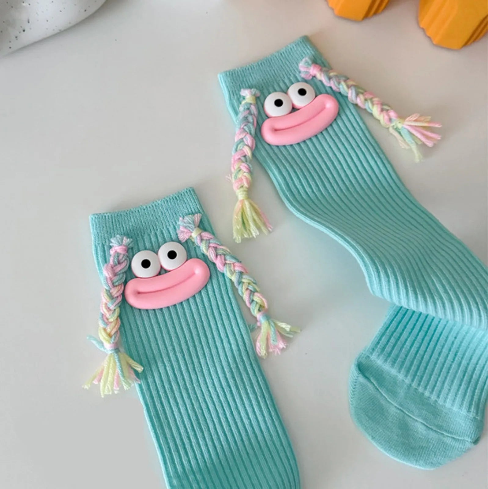 Funny Colorful Cartoon Knee-High Socks