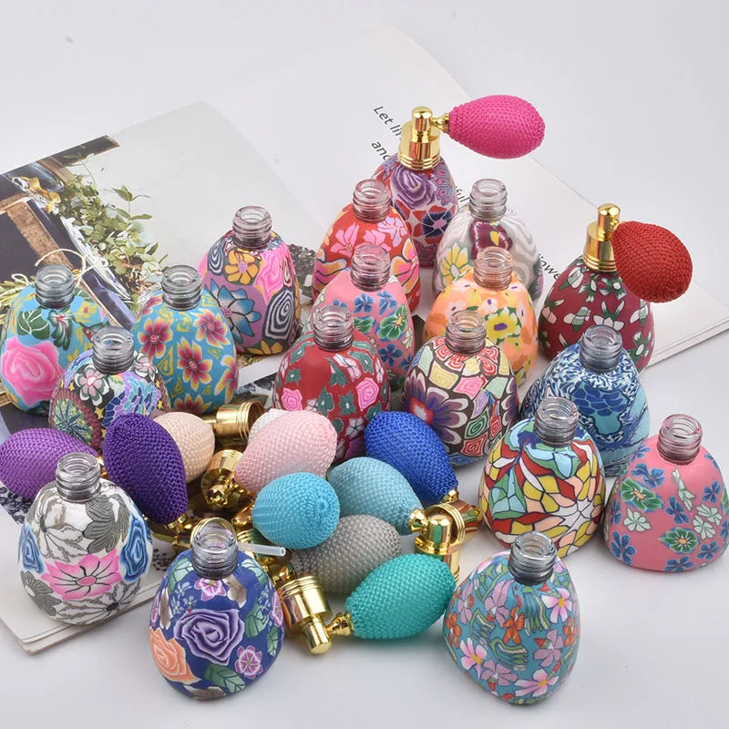 30pcs 12ml Triangle Retro Style Perfume Bottles, Refillable Bottle