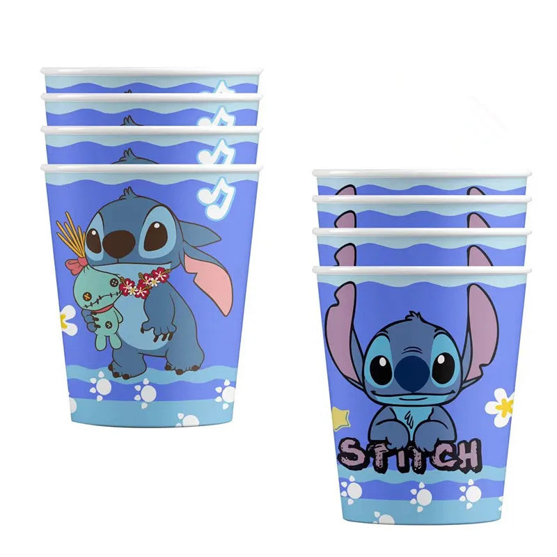 Lilo&Stitch Party Supplies Cup, Plates, Tablecloth, Balloons, Cake Toppers, Gift Box Birthday Party Decoration