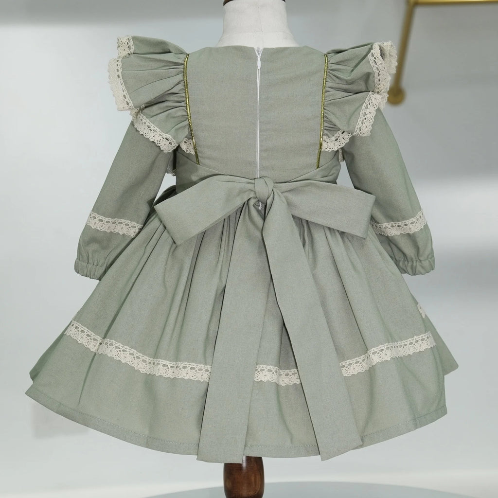 Green Rabbit Embroidered Princess Dress , Elegant princess style