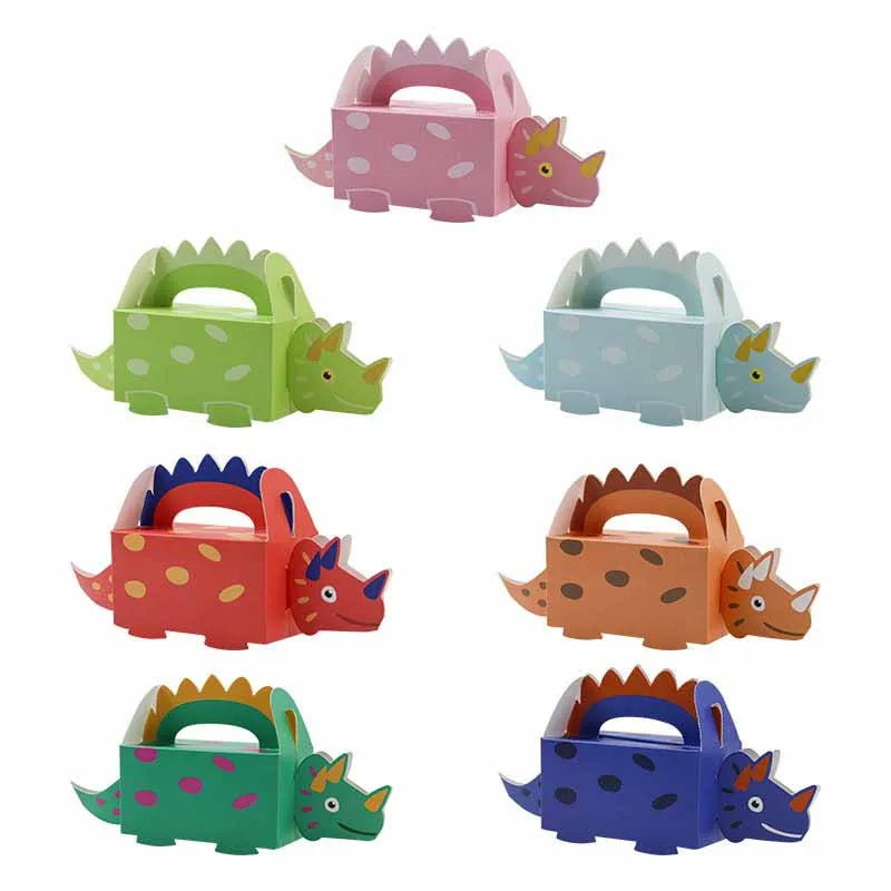 Dinosaur Party Treat Boxes – Cartoon Animal Gift Packaging (50PCS)