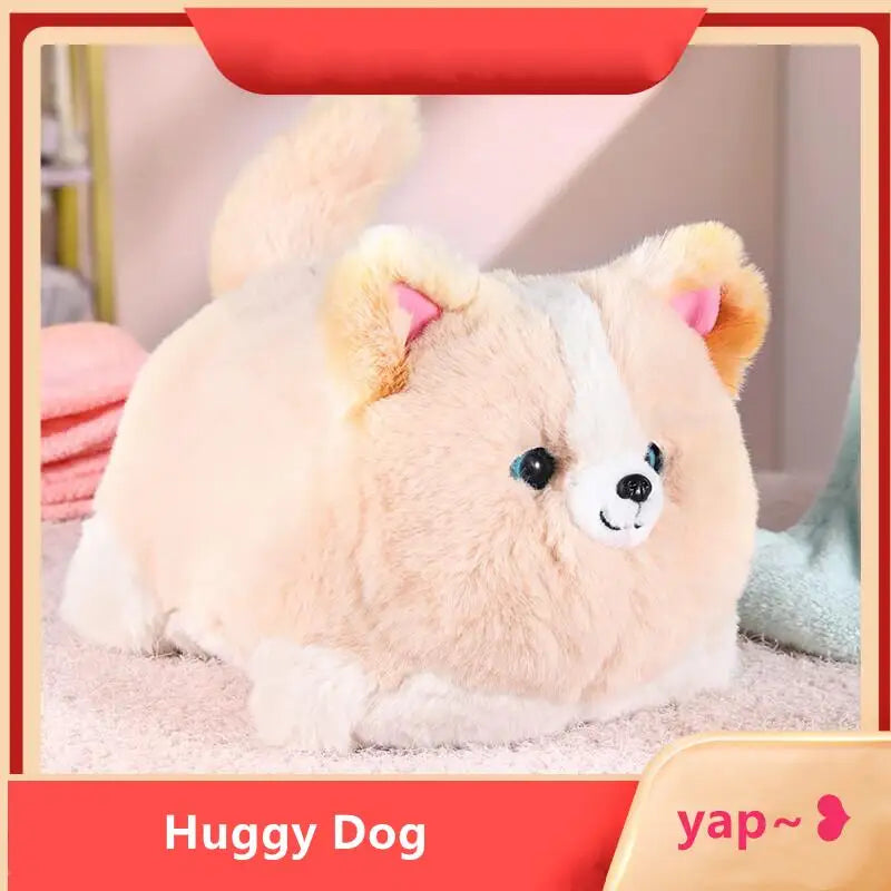 Interactive Kids Plush Toys ,Huggy Pet Simulating Cat, Dog Blink Speak Electronic Comforting Toy Birthday Gifts for Children Girls