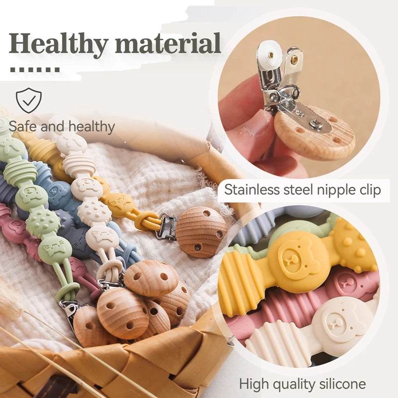 Baby Silicone Pacifier Clip