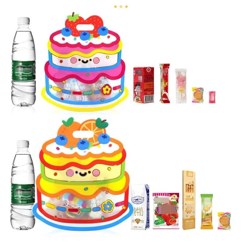 20pcs cute cartoon candy bags with handles – perfect for kids’ snacks, cookies, and birthday party treats.