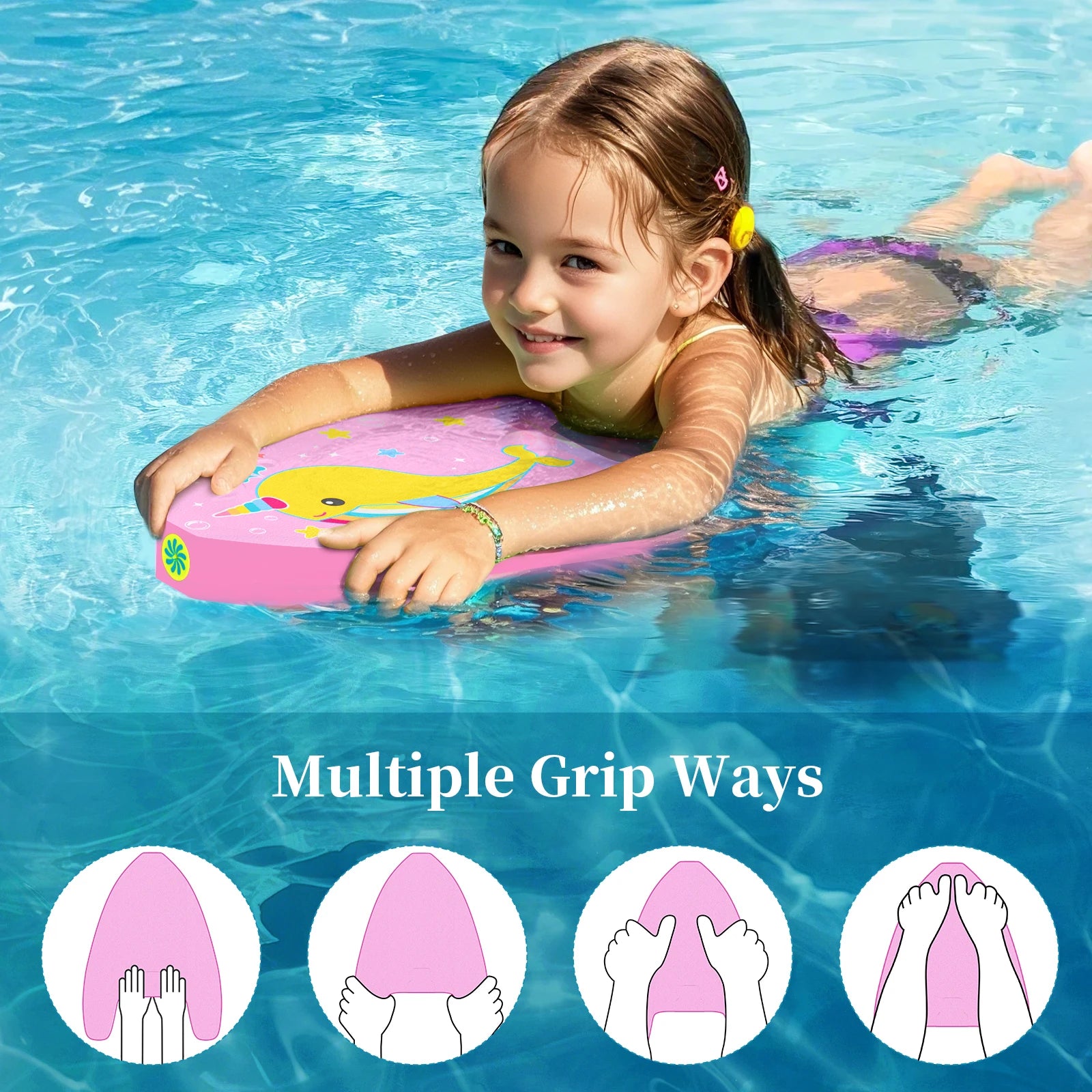 Cute Kids Swim Kickboard with Water Sprayer