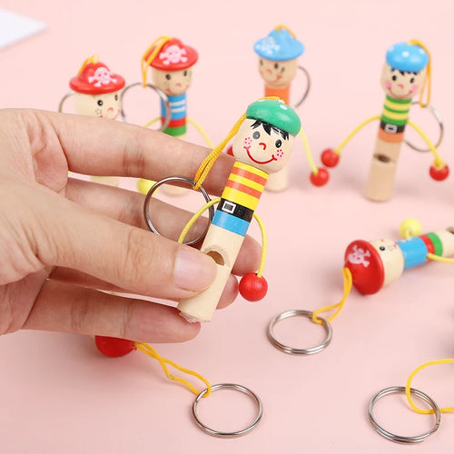 5/12/20pcs wooden pirate whistles – fun kids party favors.