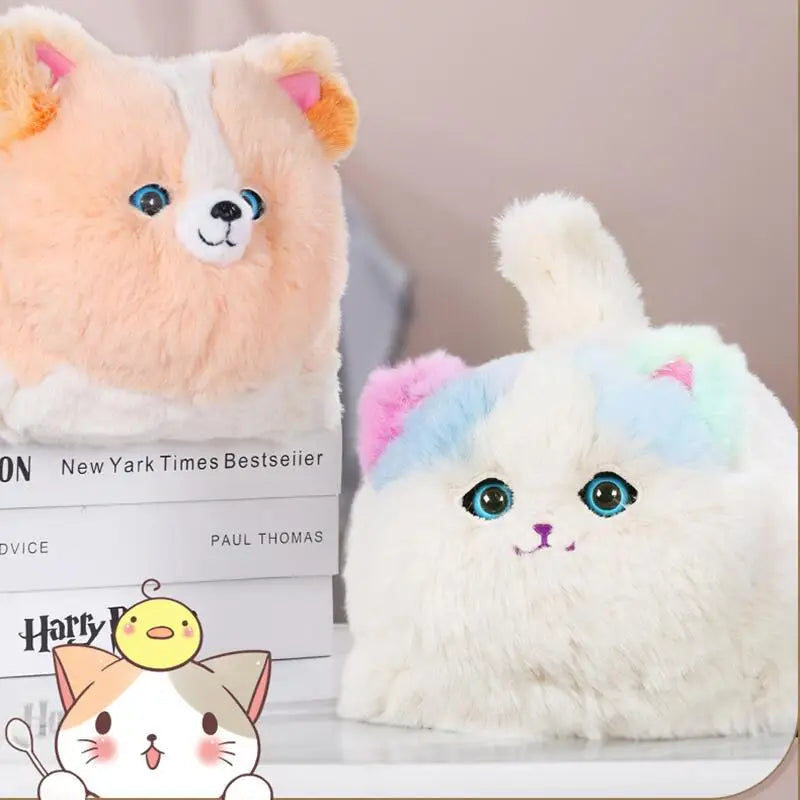 Interactive Kids Plush Toys ,Huggy Pet Simulating Cat, Dog Blink Speak Electronic Comforting Toy Birthday Gifts for Children Girls
