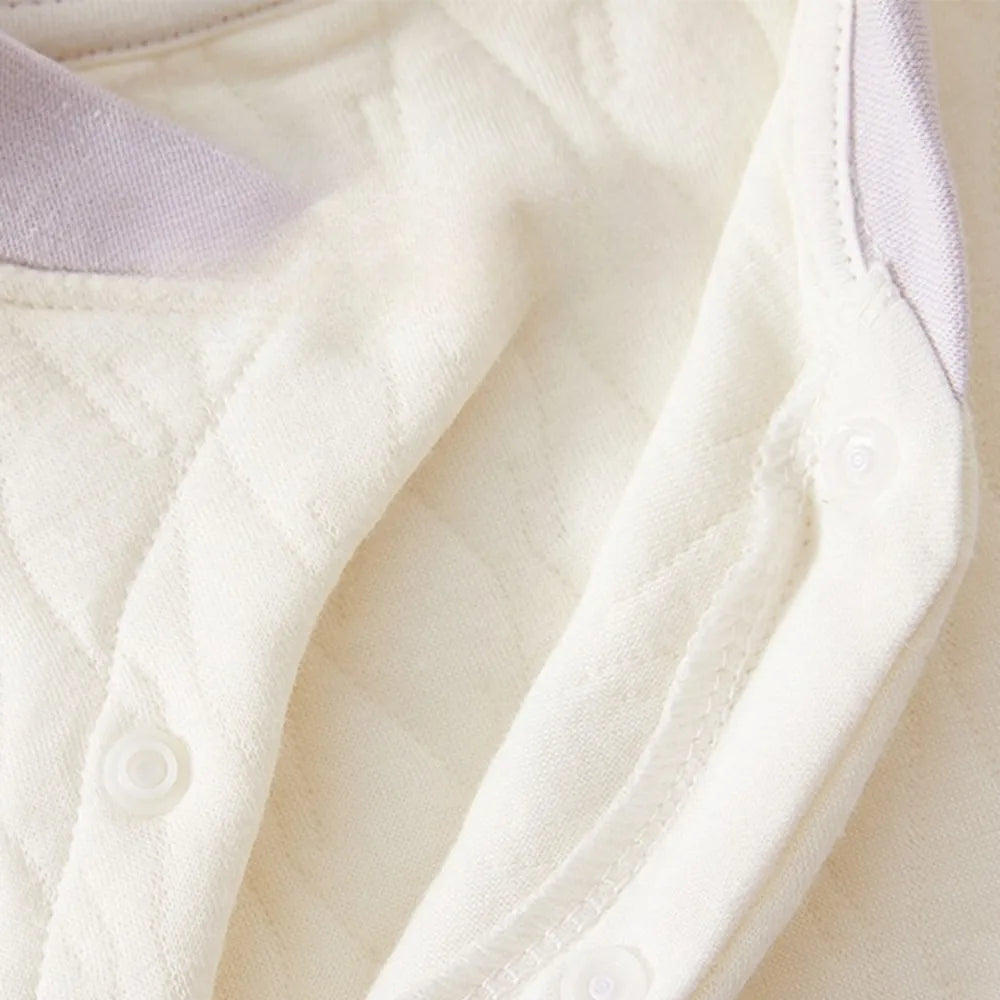 Baby Warm Cotton Top & High-Waist Pants Set