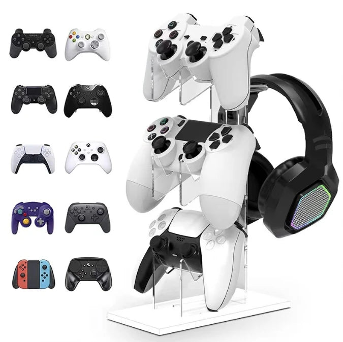 Universal Three-layer Headset Stand Game Console Stand Desktop Storage for All Headphones Handle