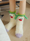 1 Pair of Funny Sleep Socks, Ugly, Cute and Versatile Little Monster Socks