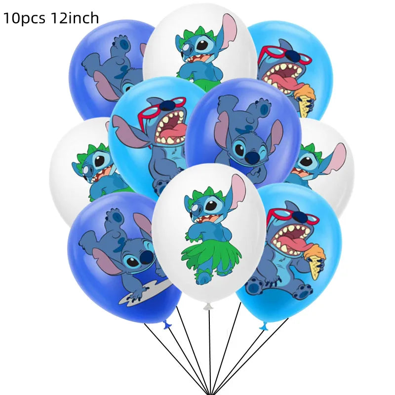 Lilo&Stitch Party Supplies Cup, Plates, Tablecloth, Balloons, Cake Toppers, Gift Box Birthday Party Decoration