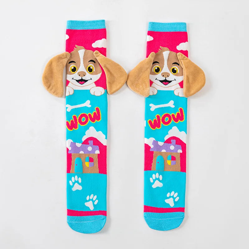 3D Cartoon Kids Socks – Fun in Every Step! Long Socks No Heel