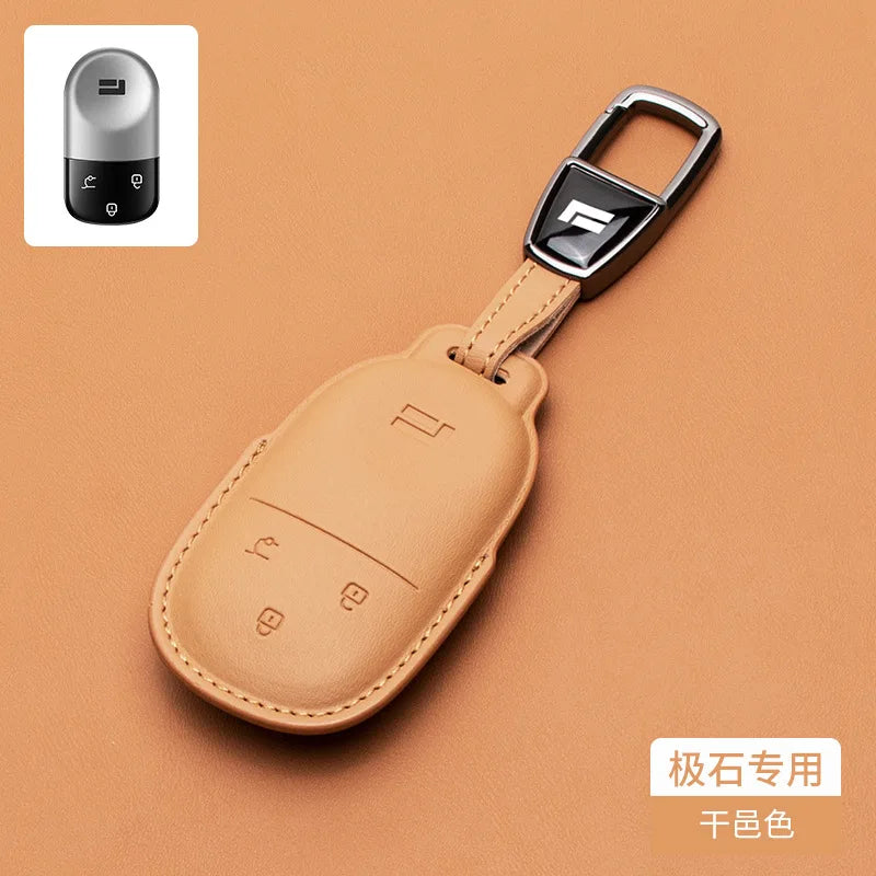 Rox01 2024 2025 2026 Car Leather Key, Cover Remote Case Cover Car Keychain Holder Bag Accessories