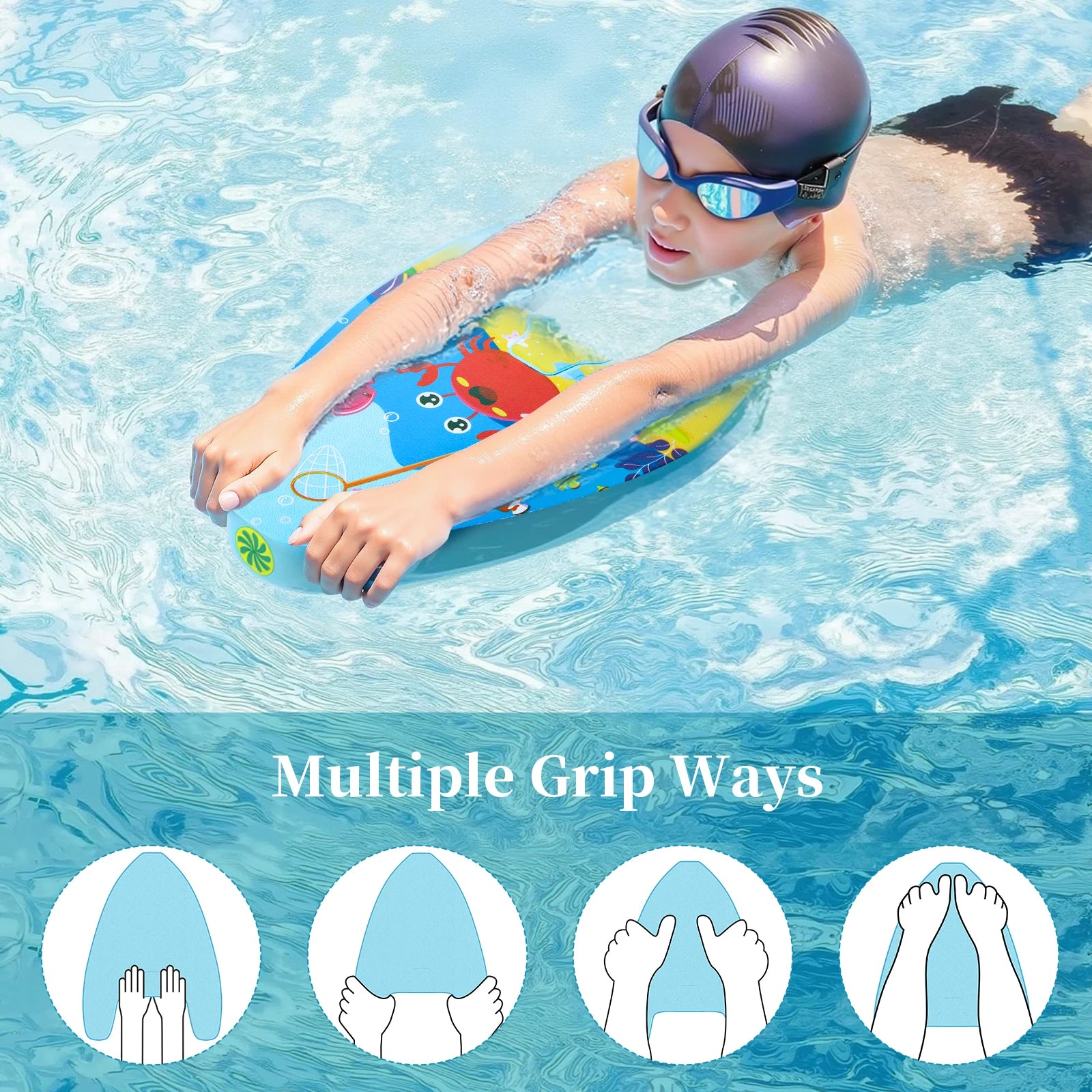 Cute Kids Swim Kickboard with Water Sprayer