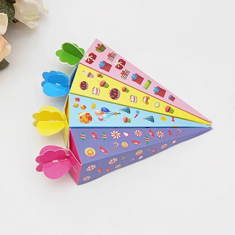 25PCS Ice Cream Cone Candy Boxes – Cute Party Favor Packaging