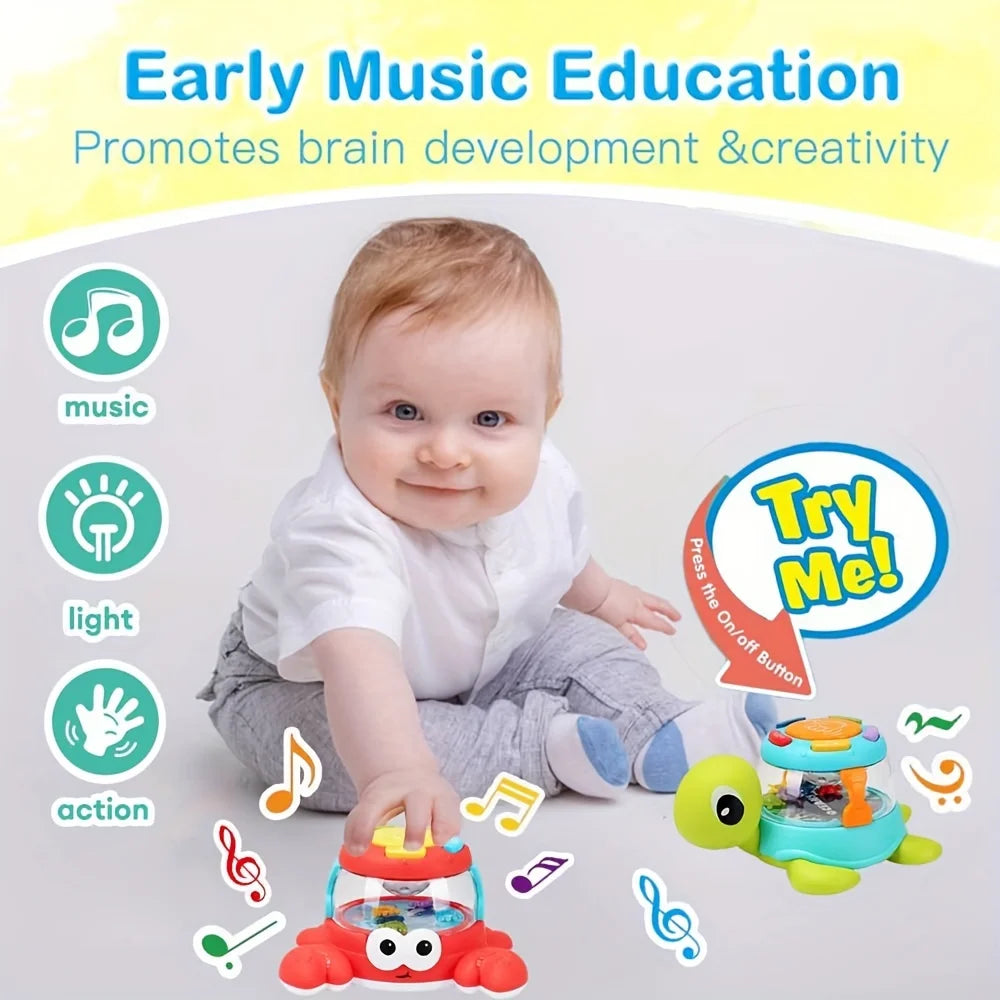 Kids Musical Turtle & Crab Drum Toy – Early Learning Gift