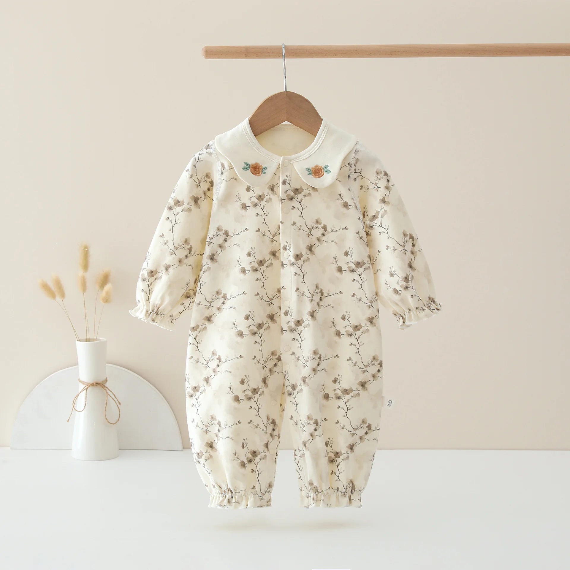 Velvet Cotton Baby Girl Jumpsuit – Spring & Autumn