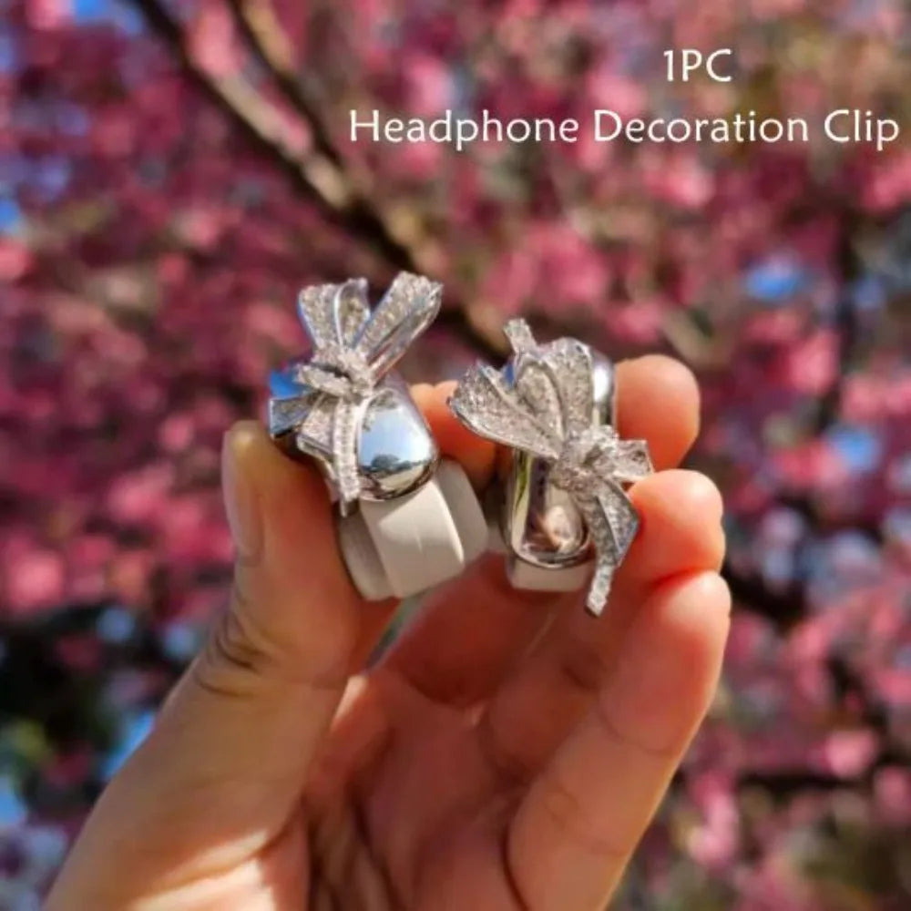 Headphone Diameter Buckle Zircon Rotatable Headphone Decoration Clip