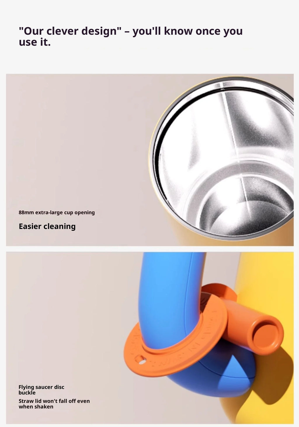 Chakolab 1050ML Large Capacity Straw Thermos Cup 316 Stainless Steel Camping Coffee Cups Portable Outdoor Water Glasses
