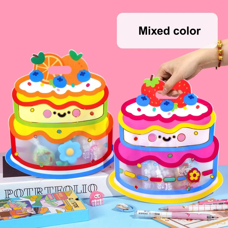 20pcs cute cartoon candy bags with handles – perfect for kids’ snacks, cookies, and birthday party treats.