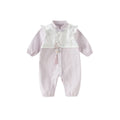 Dave Bella Brand Baby Jumpsuit Cute Comfortable Purple Print Cotton Newborn