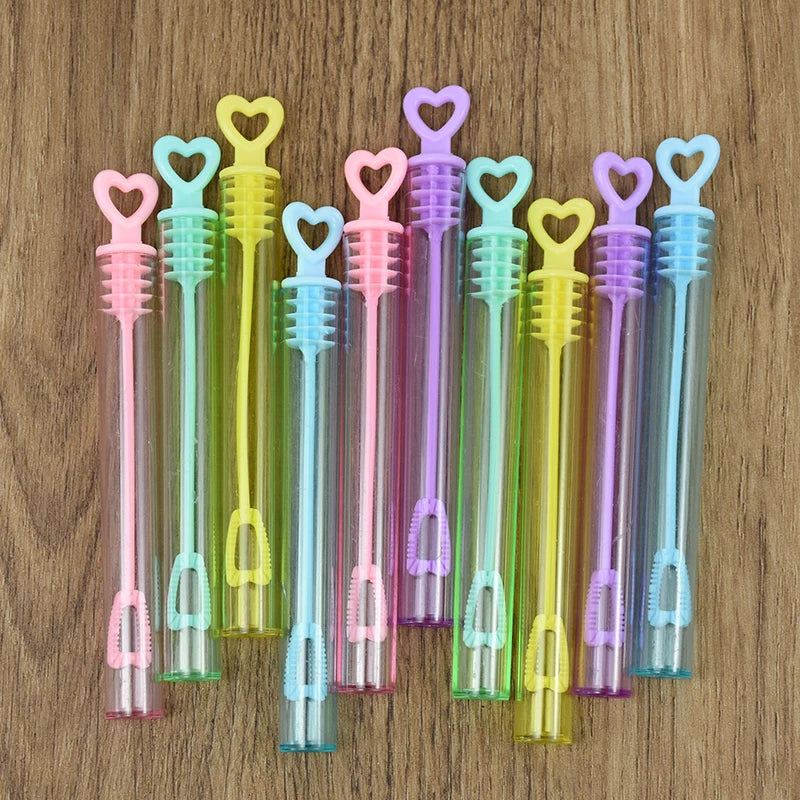 10–50pcs colorful heart bubble bottles – fun kids party favors and gifts.