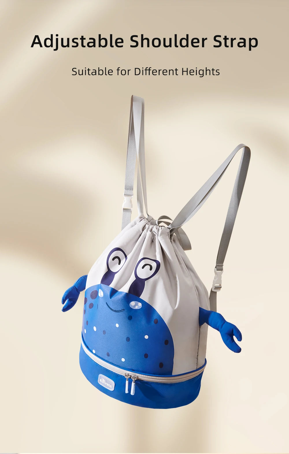Swim Backpack  Wet and Dry Separation Drawstring Swim Bag Waterproof