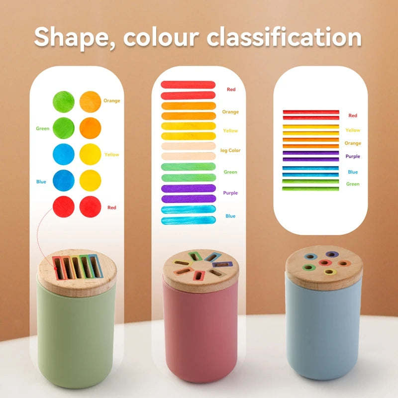 Rainbow Shape Matching Toy for Kids Learning