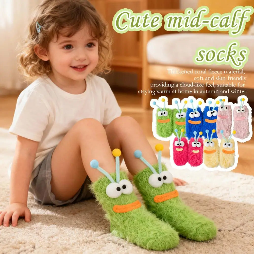 Kids Winter Cartoon Animal Socks – Warm & Thick