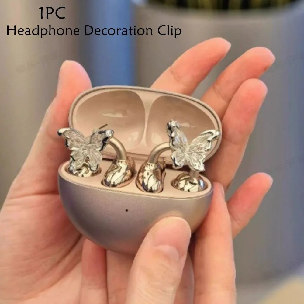 Headphone Diameter Buckle Zircon Rotatable Headphone Decoration Clip