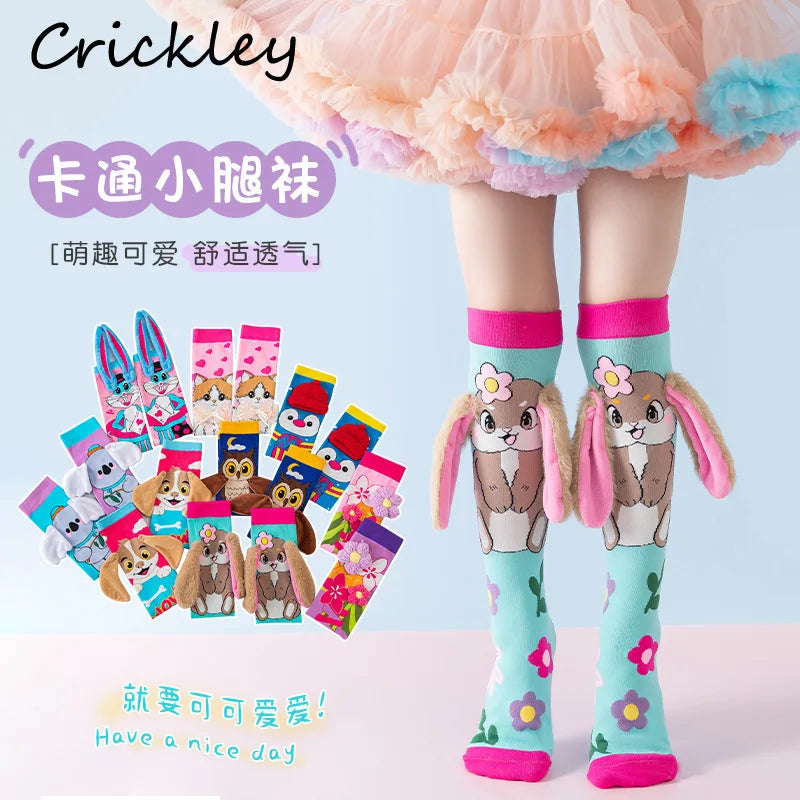 3D Cartoon Kids Socks – Fun in Every Step! Long Socks No Heel